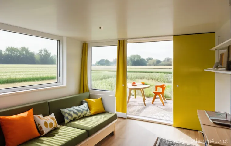 네덜란드의 난민 정책과 사회적 영향 - **"A vibrant and inclusive community center in a Dutch town, bathed in warm, inviting natural light....
