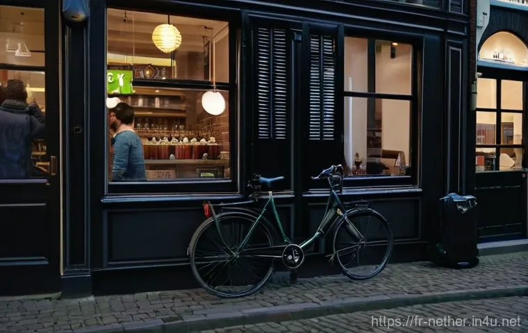 네덜란드의 마리화나 합법화 배경과 현실 - **The Paradox of the Dutch Coffee Shop (Old System)**
A vibrant and bustling Amsterdam coffee sh...