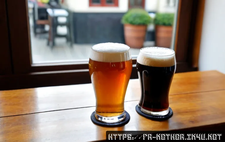 네덜란드 대표 맥주 브랜드 비교 - Photorealistic comparison scene of three distinct Dutch-style beers in unbranded bottles and glasses...